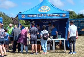 Wareham Rotary stall at Wareham Carnival 2022.